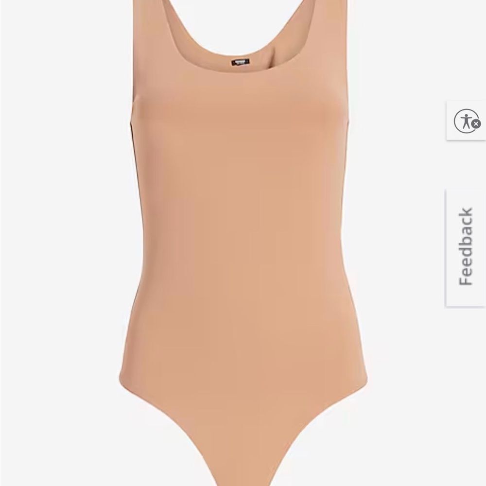 Express Tan Sleeveless Bodysuit Body Contour Collection Sz Med NWT